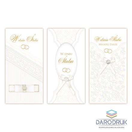Kartka składana DL laurka dl exclusive satyna ślub (5902221807398)