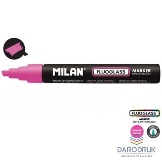 Milan Marker specjalistyczny do szyb fluo wkład różowy 2,0-4,0mm ścięta końcówka Milan (591293412)