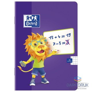 Oxford Zeszyt A5 Lion 16k. 90g linia podwójna kolorowa Oxford (400106954)