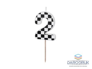 Partydeco Świeczka urodzinowa Cyferka 2, 5.5 cm, mix Partydeco (SCU7-2)
