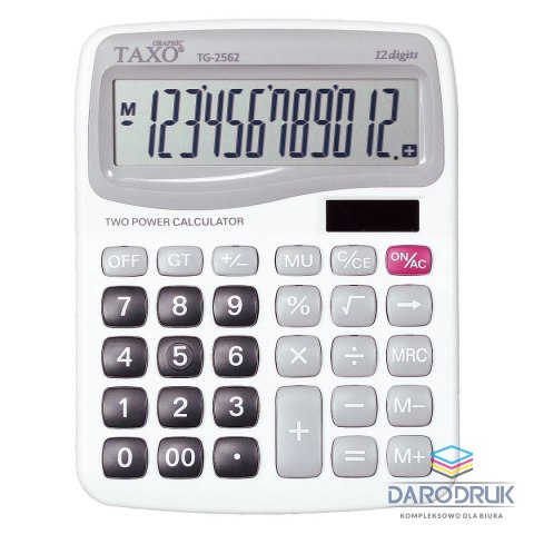 Taxo Graphic Kalkulator na biurko TG-2562 biały Taxo Graphic 12-pozycyjny