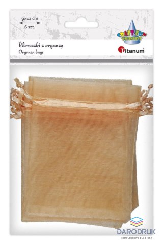 Titanum Organza Craft-Fun Series Woreczki z organzy łososiowy Titanum (25BJ033127-5)