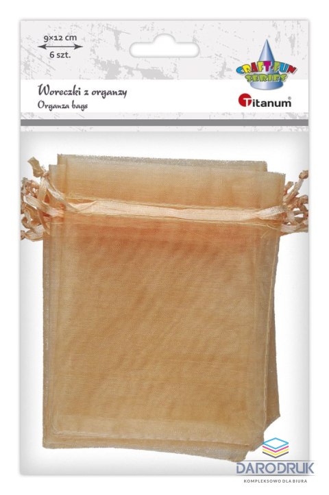 Titanum Organza Craft-Fun Series Woreczki z organzy łososiowy Titanum (25BJ033127-5)