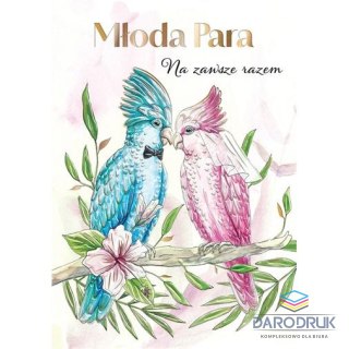 Henry Kartka składana A5 Karnet A5 ślub papużki Henry (5905701483051)
