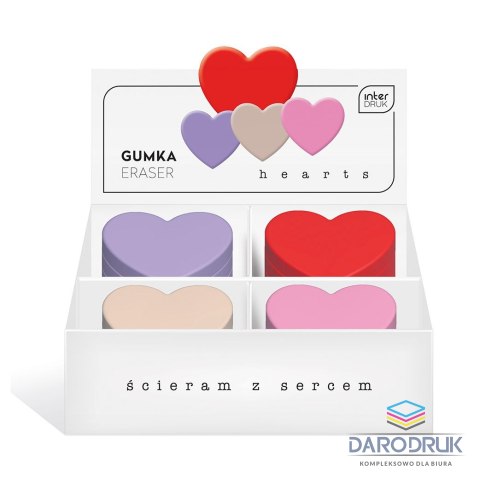 Interdruk Gumka do mazania HEARTS Interdruk (IGUMKAHEART)