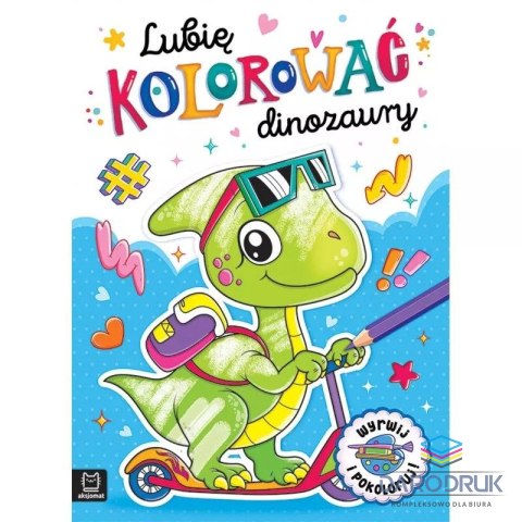 Książka dla dzieci LUBIĘ KOLOROWAĆ DINOZAURY