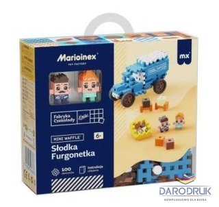 Marioinex Klocki konstrukcyjne Mini Waffle Wedel 100el Słodka furgonetka Marioinex