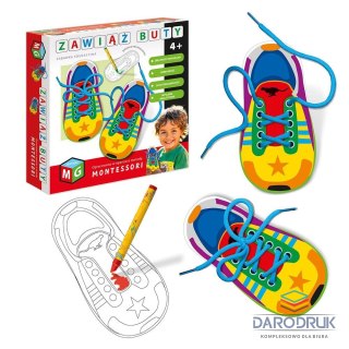 Multigra Zabawka kreatywna MONTESSORI -ZABAWKA EDUKACYJNA ZAWIĄŻ BUTY Multigra