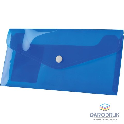 Tetis Teczka plastikowa na zatrzask koperta pp DL niebieski 140 mic. [mm:] 110x220 Tetis (BT612-N)