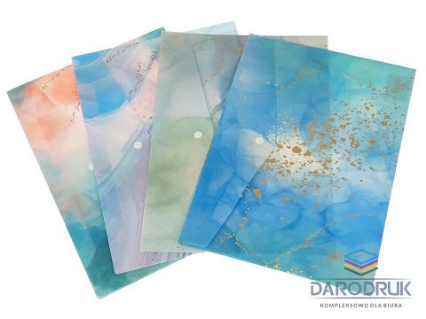 Adar Teczka plastikowa na zatrzask marmurek A4 mix [mm:] 210x297 Adar (601697)