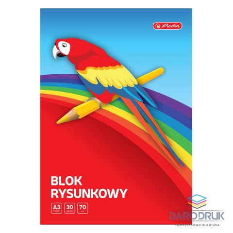 Herlitz Blok rysunkowy A3 biały 70g 30k Herlitz (400198593)