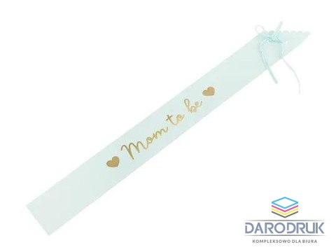 Partydeco Dekoracja Szarfa Mom to be, jasny tiffany blue, 75 cm Partydeco (SBS1-011TJ)
