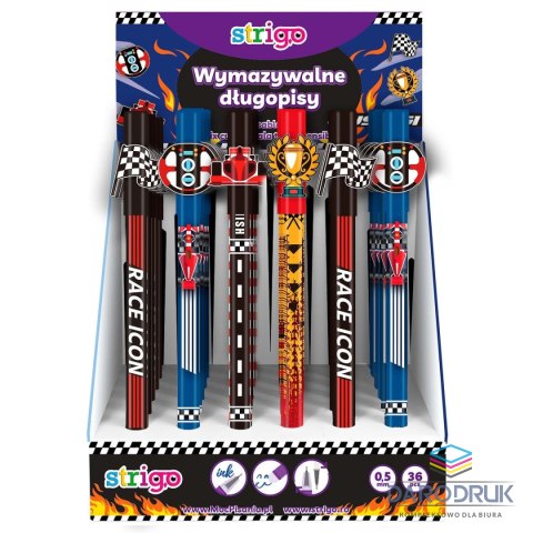 Strigo Długopis wymazywalny wymazywalny Wy scigi 5902315577510 wkład niebieski 0,5mm Strigo (SSC188)