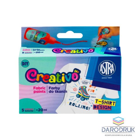 Creativo Farba do tkanin kolor: mix 20ml 5 kolor. Creativo (301025011)