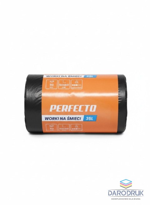 Dorplast Worki na śmieci Perfecto kolor: CZARNY 35L 50 szt Dorplast (159021)