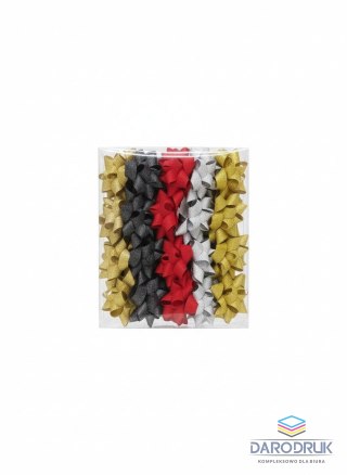 Farro Gwiazda ozdobna brokat 8 cm mix 20 szt Farro