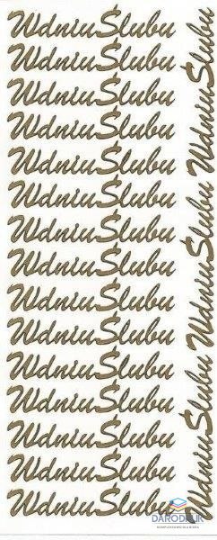 Farro Naklejka (nalepka) W dniu ślubu złote Farro (100)