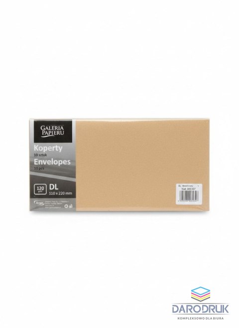 Galeria Papieru Koperta DL wood bezowy beżowa Galeria Papieru (282127) 10 sztuk