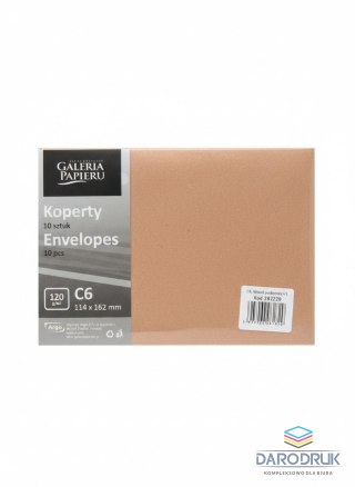 Galeria Papieru Koperta C6 wood pudrowy Galeria Papieru (282228) 10 sztuk