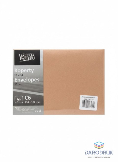 Galeria Papieru Koperta C6 wood pudrowy Galeria Papieru (282228) 10 sztuk