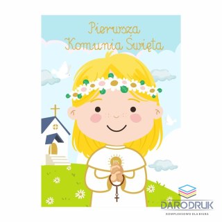 Henry Kartka składana B6 Karnet B6 Komunia dziewczynka kolor Henry (5907465660259)