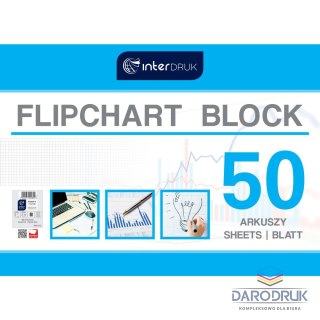 Interdruk Blok do tablic flipchart 50k. 70g krata [mm:] 1000x640 Interdruk (FLI50#)