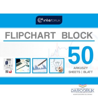 Interdruk Blok do tablic flipchart 50k. 70g krata [mm:] 1000x640 Interdruk (FLI50#)