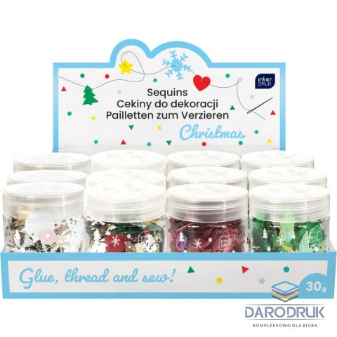 Interdruk Cekiny CHRISTMAS 30G mix 30g Interdruk