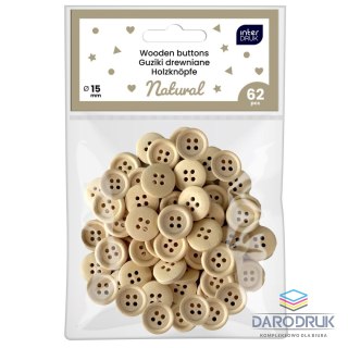 Interdruk Guziki mix kolrów mix 62 szt Interdruk (naturalne)