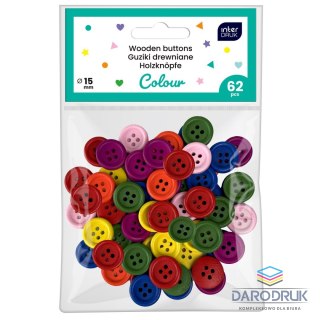 Interdruk Guziki mix kolrów mix 62 szt Interdruk
