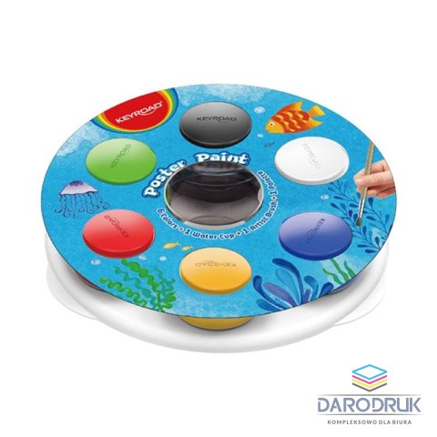 Keyroad Farby plakatowe kolor: mix 25ml 6 kolor. Keyroad (KR971823)