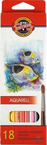 Koh-I-Noor Kredki akwarelowe 3717 18 kol. Koh-I-Noor