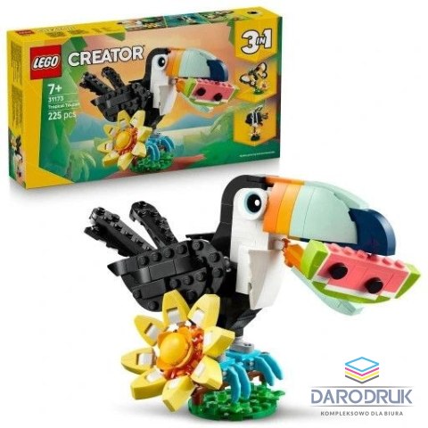 Lego Klocki konstrukcyjne Creator Dzikie zwierzęta: Tropikalny tukan Lego (31173)