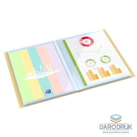 Oxford Teczka ofertowa Urban pastel A4 kolor: mix 20 kieszeni Oxford (400187643)