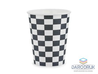 Partydeco Kubek jednorazowy szachownica papier 220ml Partydeco (KPP74-EU1)