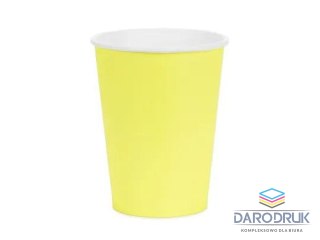 Partydeco Kubek jednorazowy żółty papier 250ml Partydeco (KPP90-084-EU1)