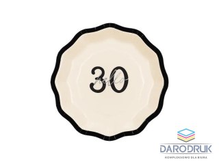 Partydeco Talerz jednorazowy Hello 30 papier śr. 180mm 6 szt Partydeco (TPP61-30)
