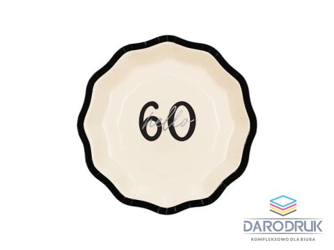 Partydeco Talerz jednorazowy Hello 60 papier śr. 180mm 6 szt Partydeco (TPP61-60)