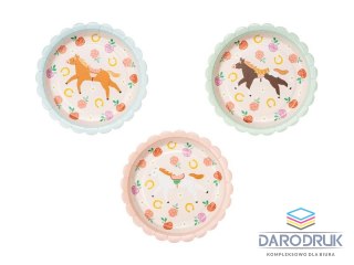 Partydeco Talerz jednorazowy Konie papier śr. 180mm 6 szt Partydeco (TPP89)