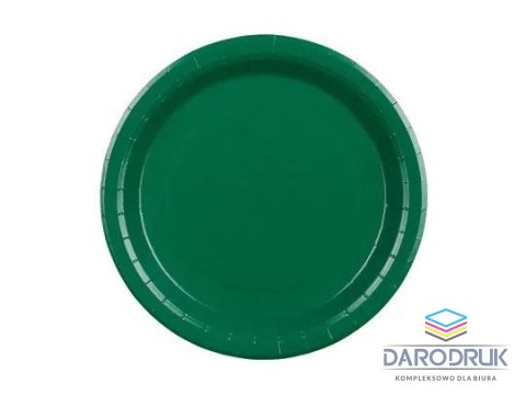 Partydeco Talerz jednorazowy ciemny zielony papier śr. 230mm 6 szt Partydeco (TPP102-012C)