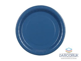 Partydeco Talerz jednorazowy granatowe papier śr. 230mm 6 szt Partydeco (TPP102-074)