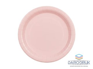 Partydeco Talerz jednorazowy jasny różowy papier śr. 230mm 6 szt Partydeco (TPP102-081S)