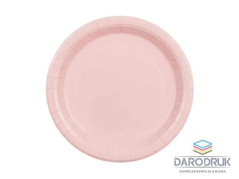Partydeco Talerz jednorazowy jasny różowy papier śr. 230mm 6 szt Partydeco (TPP102-081S)