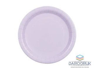 Partydeco Talerz jednorazowy lawenda papier śr. 230mm 6 szt Partydeco (TPP102-002)