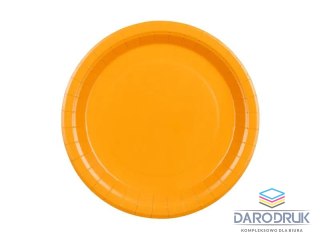 Partydeco Talerz jednorazowy pomarańczowe papier śr. 230mm 6 szt Partydeco (TPP102-005J)