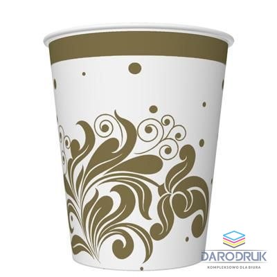 Pol-mak Kubek jednorazowy maki Kropki, Ornamenty, Złote papier 250ml Pol-mak (KM01_OG_054602)