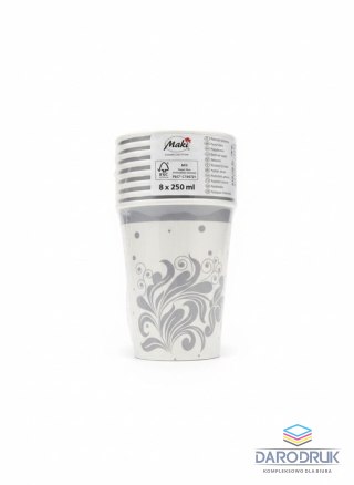 Pol-mak Kubek jednorazowy maki papier 250ml Pol-mak (KM01_OG_054601)