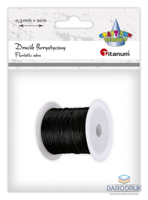 Titanum Drucik Craft-Fun Series florystyczny kolor: czarny 20 m 1 szt Titanum (24BR0201-6)