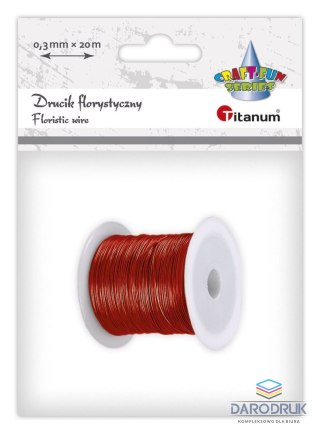 Titanum Drucik Craft-Fun Series florystyczny kolor: czerwony 20 m 1 szt Titanum (24BR0201-4)