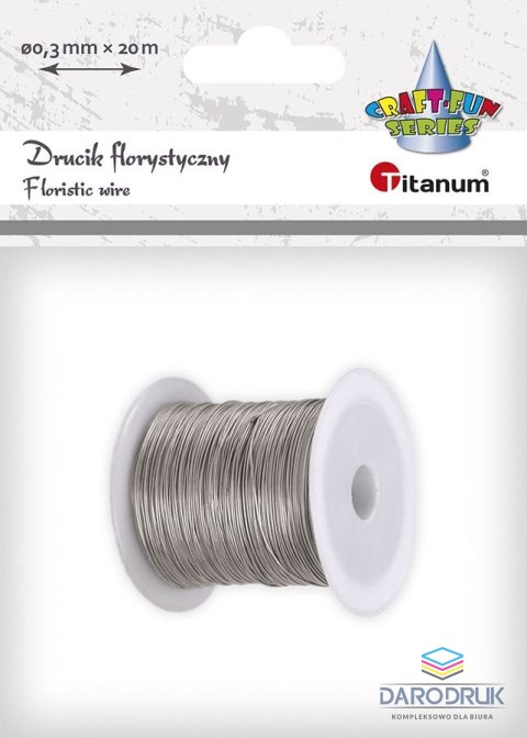 Titanum Drucik Craft-Fun Series florystyczny kolor: srebrny 20 m 1 szt Titanum (24BR0201-5)